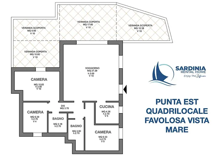 Appartamento Punta Est Quadrilocale Terrazza Favolosa Vista Mare Capo Coda Cavallo